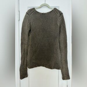 T by Alexander Wang Chunky Knit Charcoal Grey Wool Sweater - Large